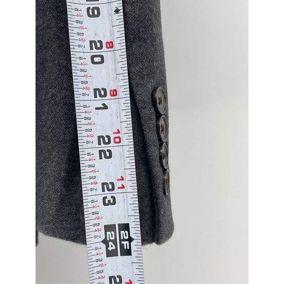 Polo Ralph Lauren Blazer Jacket Double Breasted Women Size‎ 8 Gray Cotton Blend - Picture 5 of 11